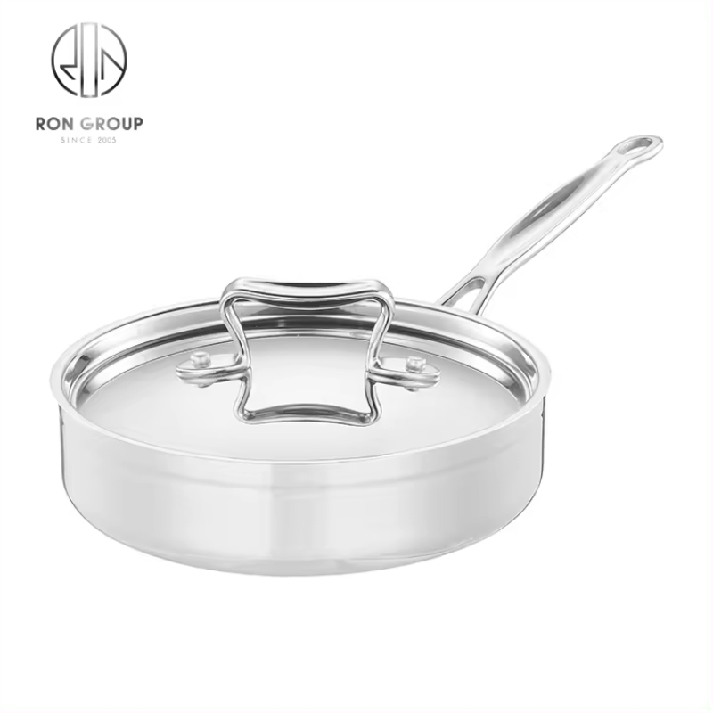 Wholesale Cookware: Elegant Hammered Satin Finish Saute Pan