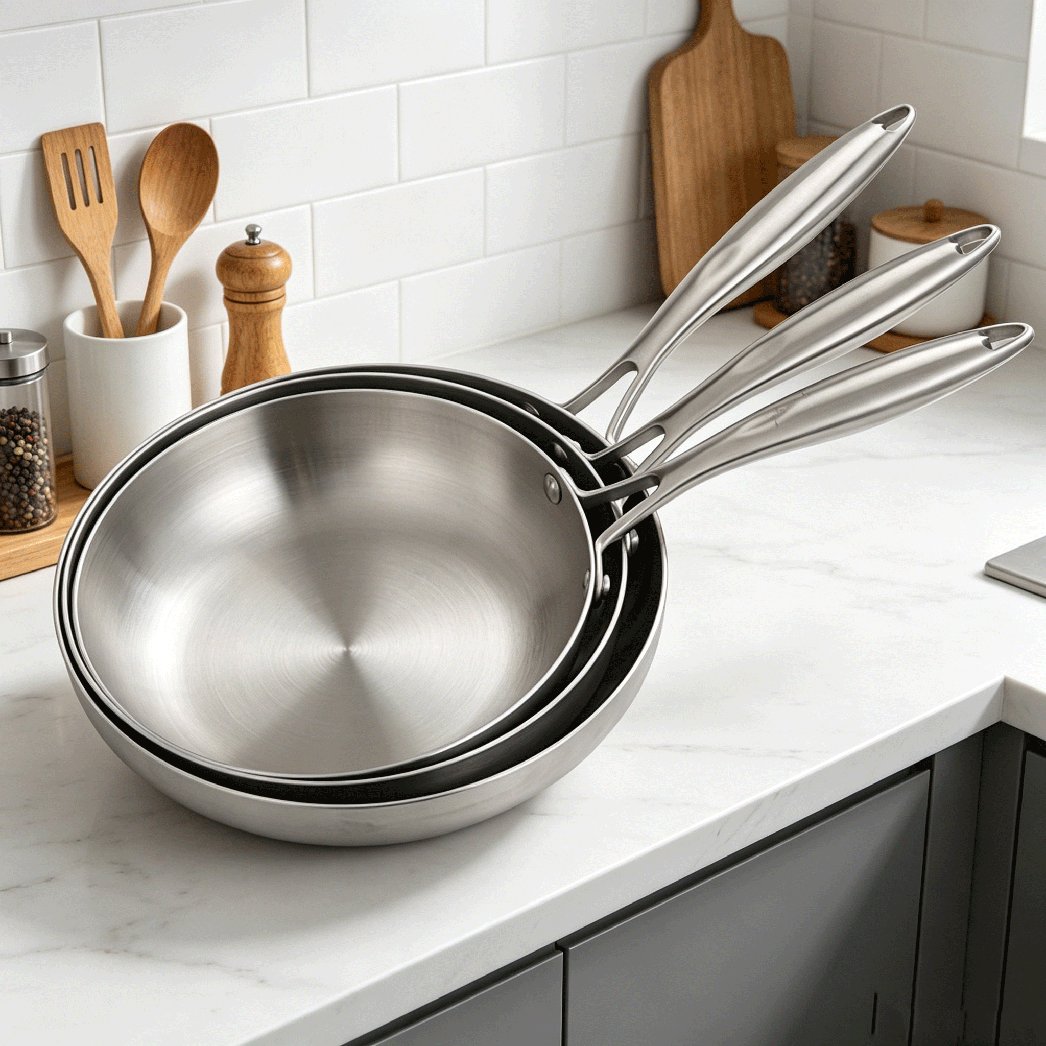FLEY Commercial Wholesale Stainless Steel Non Coated Sauce Practical Home Kitchen Cooking Pot With Wide Stove Adaptability