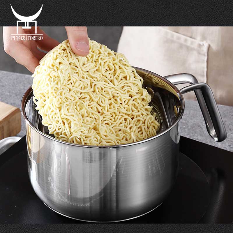304 Stainless Steel Small Pot Food Grade Stainless Saucepan Multipurpose Pot with Steamer Basket