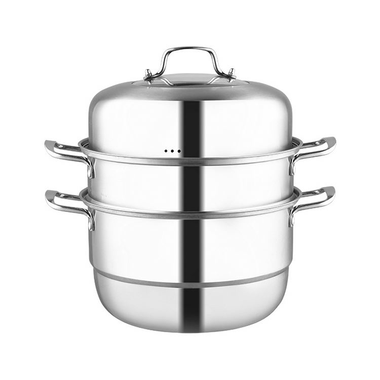 Wholesale Kitchen Korean Food Grade Soup Stainless Steel Pot Food Steamer Cooking Steamer Pot Cookware