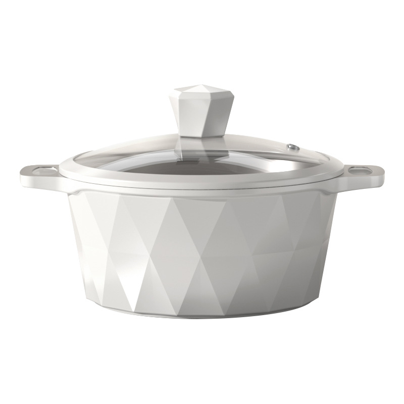 Luxurious Kitchen Cookware Set Lightweight Aluminum Alloy Milk Pan Titanium Stew Pot Frying Pan Stir-Fry Wok Dishwasher Safe