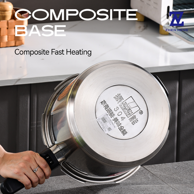 304 Stainless Steel Pressure Cooker 6L 8L 10L Explosion Proof Induction Cookware For Professional Kitchen Household