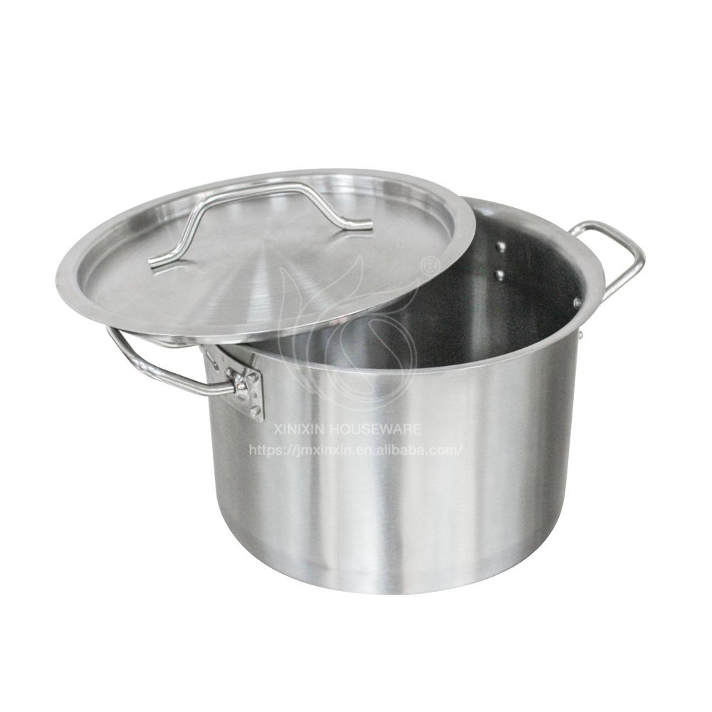 Classic Style Stainless Steel Cooking Pot Set Metal Stock Pots Custom OEM Stainless Steel Cookware