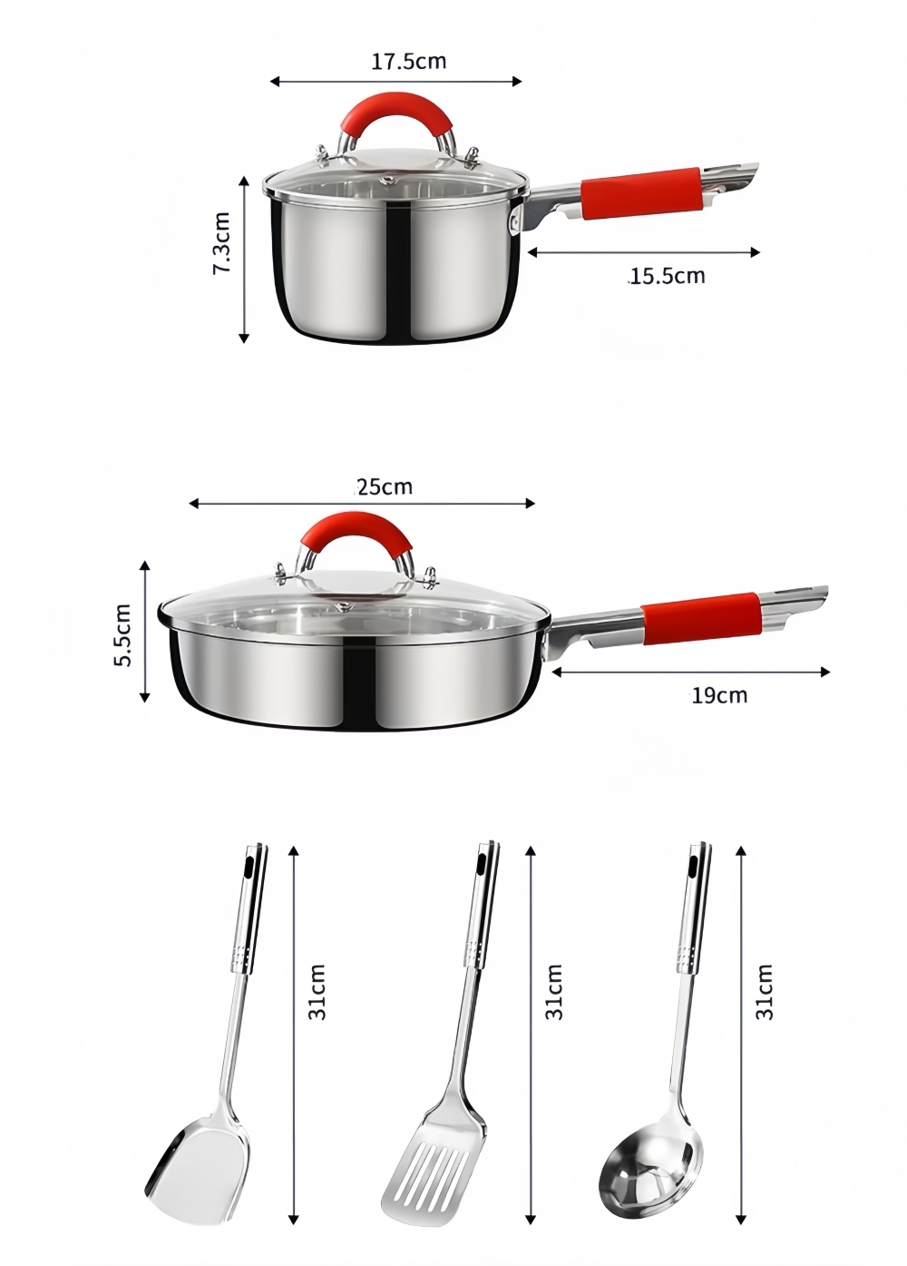 Stainless Steel Cookware Set Detail 2