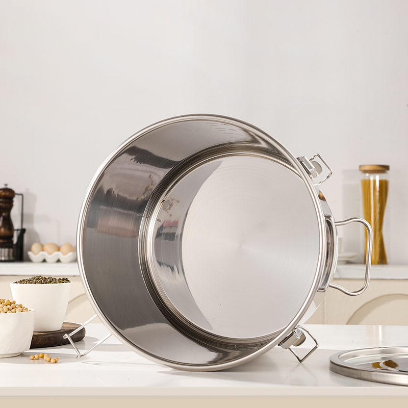High Capacity Cookware Restaurant Supplies Storage Containers Kitchen Soup Pot Big Soup Stock Pots Stainless Steel Cooking Pots