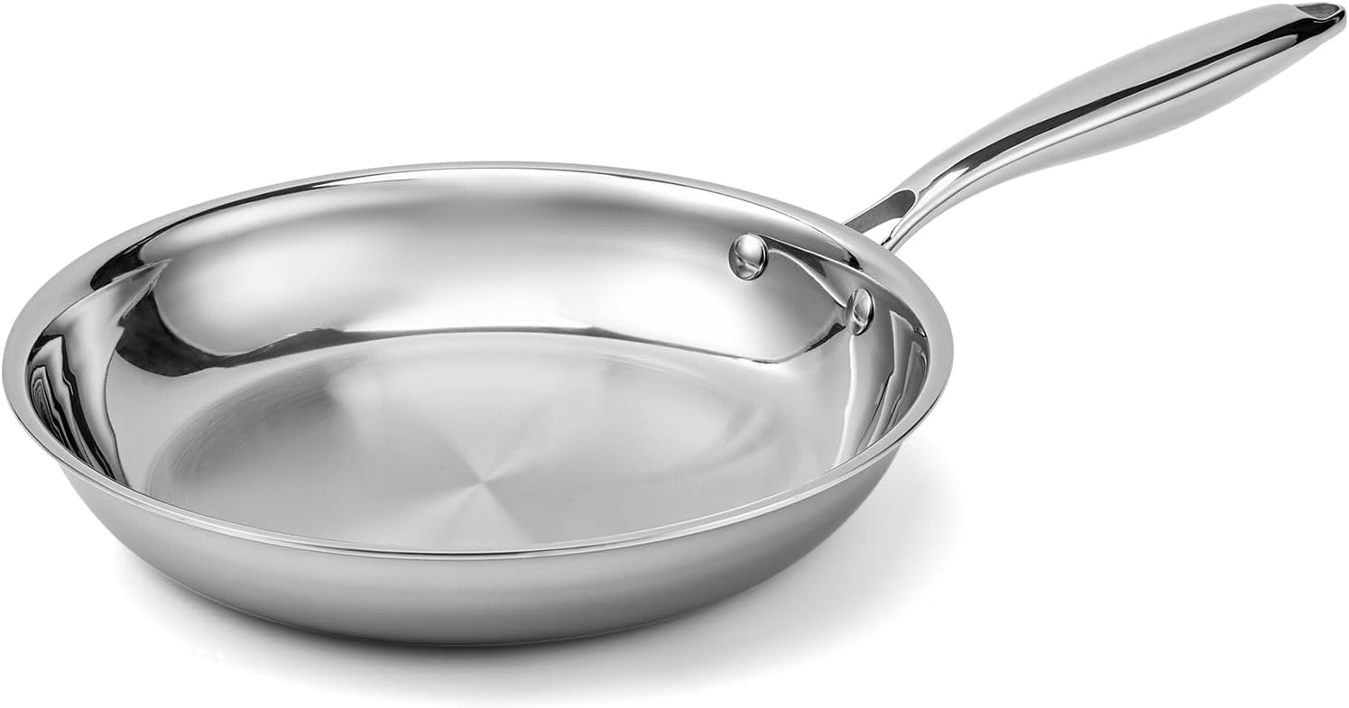26cm Stainless Steel Frying Pan, Commercial Grade Kitchenware