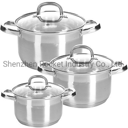 Morror Polishing Kitchen Casserole Stainless Steel Cookware Set Cooking Pot