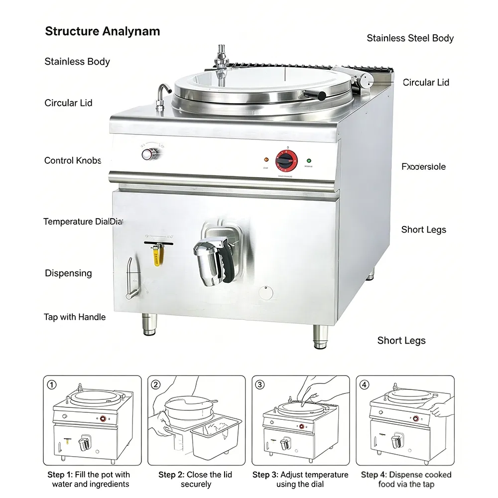 Industrial Gas Tilting Braising Pan