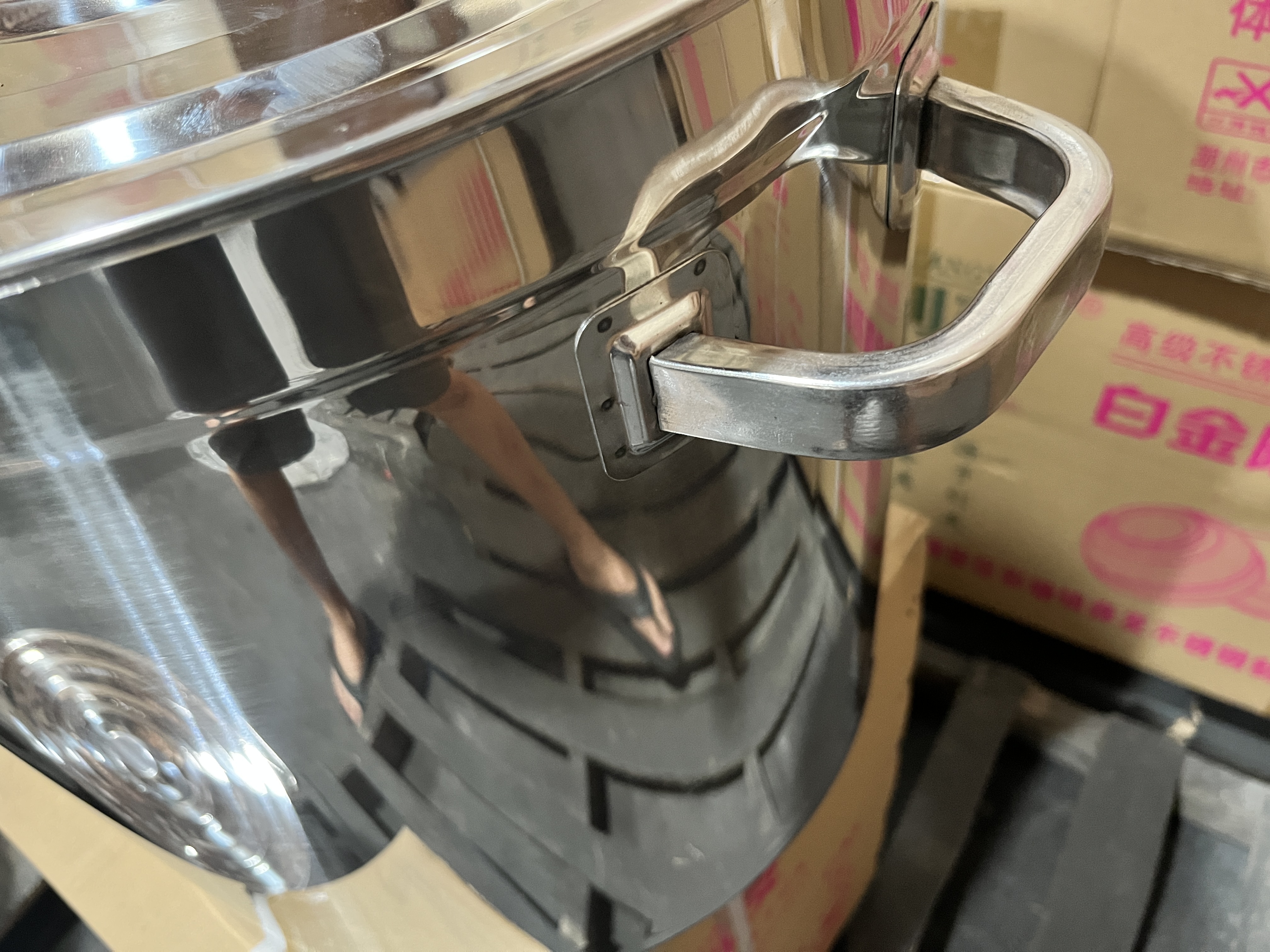 60cm Double Ear Induction Cooker Thickened Soup Pot Large Capacity 5L 98L 170L Stainless Steel Bucket with Lid Commercial