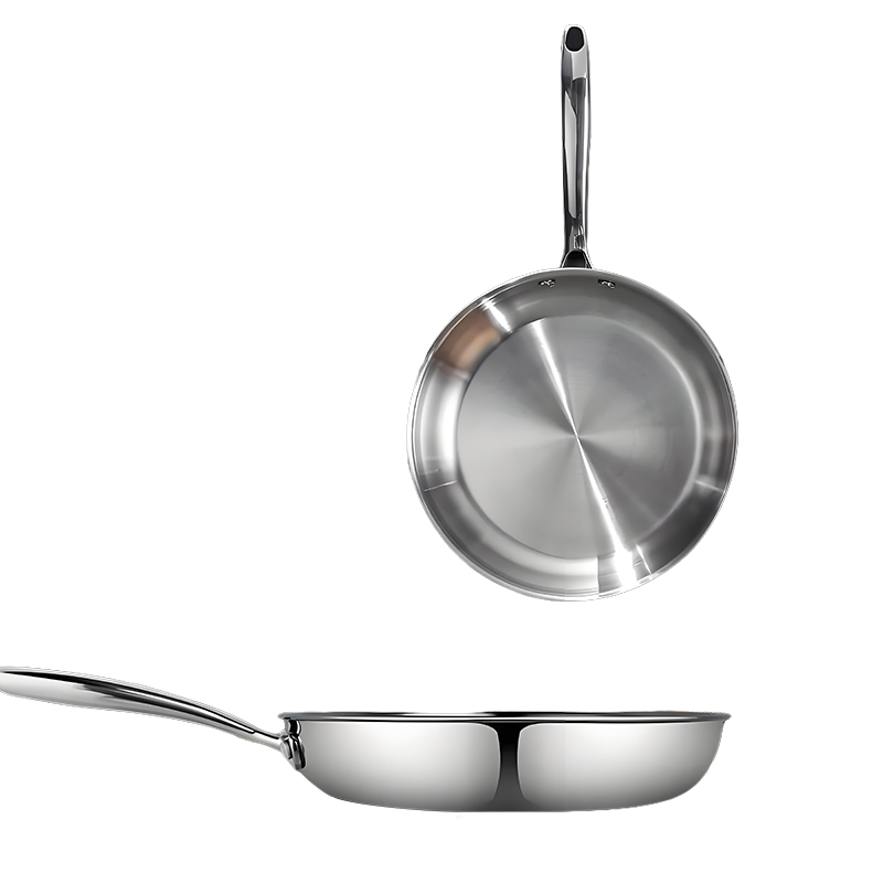 Professional Kitchen Cookware 36cm Extra Large Stainless Steel Non-Stick Fry Pan Induction Compatible Modern Design