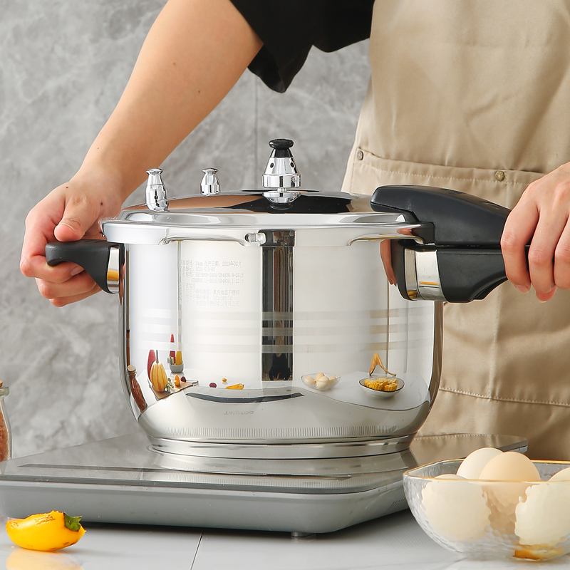 Zhenneng Electric 8L Heavy Duty Stainless Steel Pressure Cookers Non-Stick Interior Commercial Grade Stainless Steel Cookware