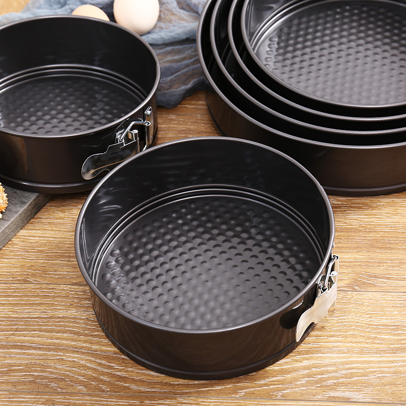 High Quality Round Shape Multiple Size Carbon Steel Cookie Pizza Baking Pan Bakeware Springform Pan