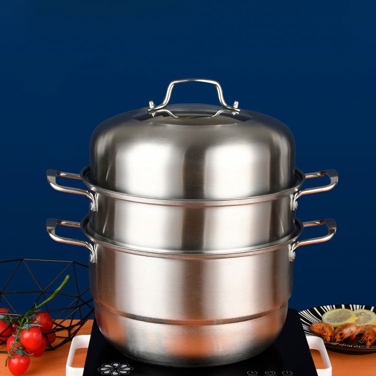 Wholesale Kitchen Korean Food Grade Soup Stainless Steel Pot Food Steamer Cooking Steamer Pot Cookware