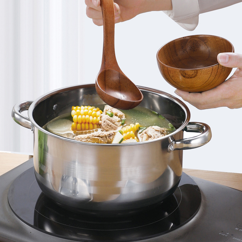 In Stocked Cooking Pan Set Non Stick Cookware Set Pot 12-piece Stainless Steel Soup Pot Set