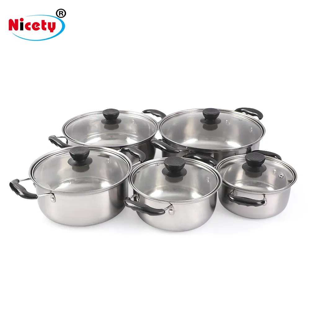 Wholesale Kitchenware Stainless Steel Cooking Pot Casserole Cookware Sets