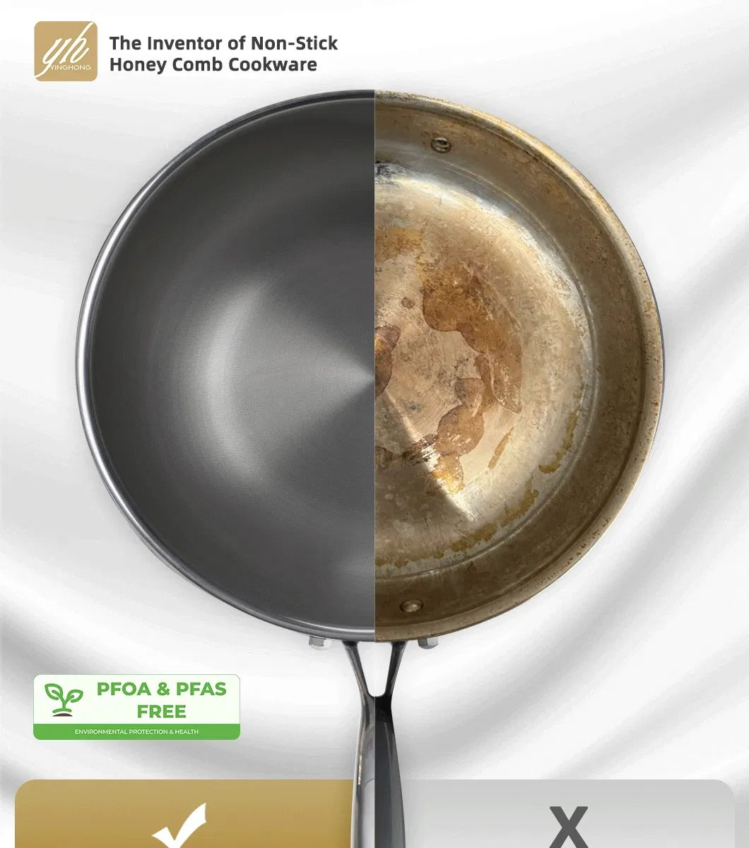2025 New Arrival Tri-Ply Stainless Steel Micro-DOT Prevent From Yellowing 28cm Skillet Cookware