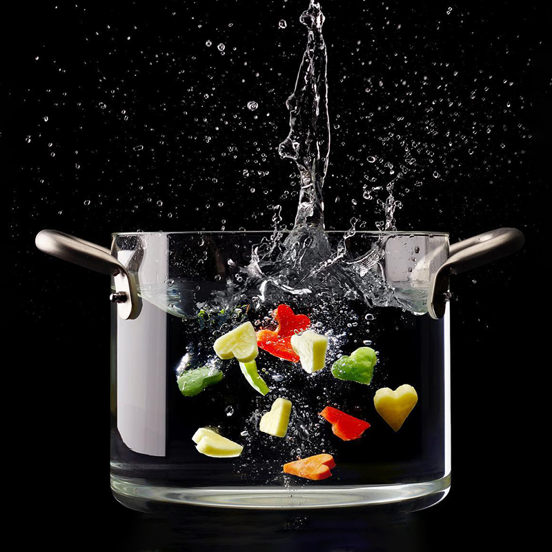 Brand New Glass Casseroles Set Transparent Cooking Pot with Stainless Steel Handle