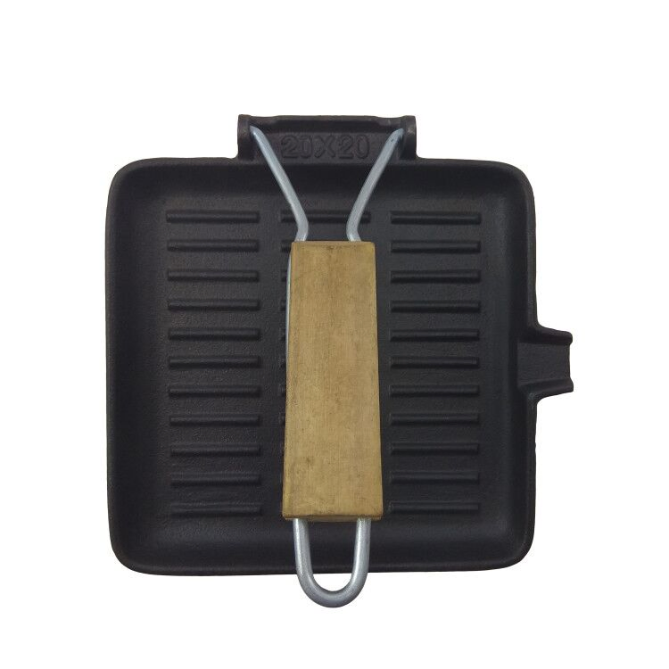Portable 360° Swivel Handle Ribbed Grill Pan Induction Compatible