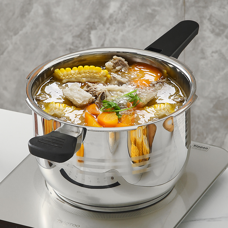 Zhenneng Electric 8L Heavy Duty Stainless Steel Pressure Cookers Non-Stick Interior Commercial Grade Stainless Steel Cookware