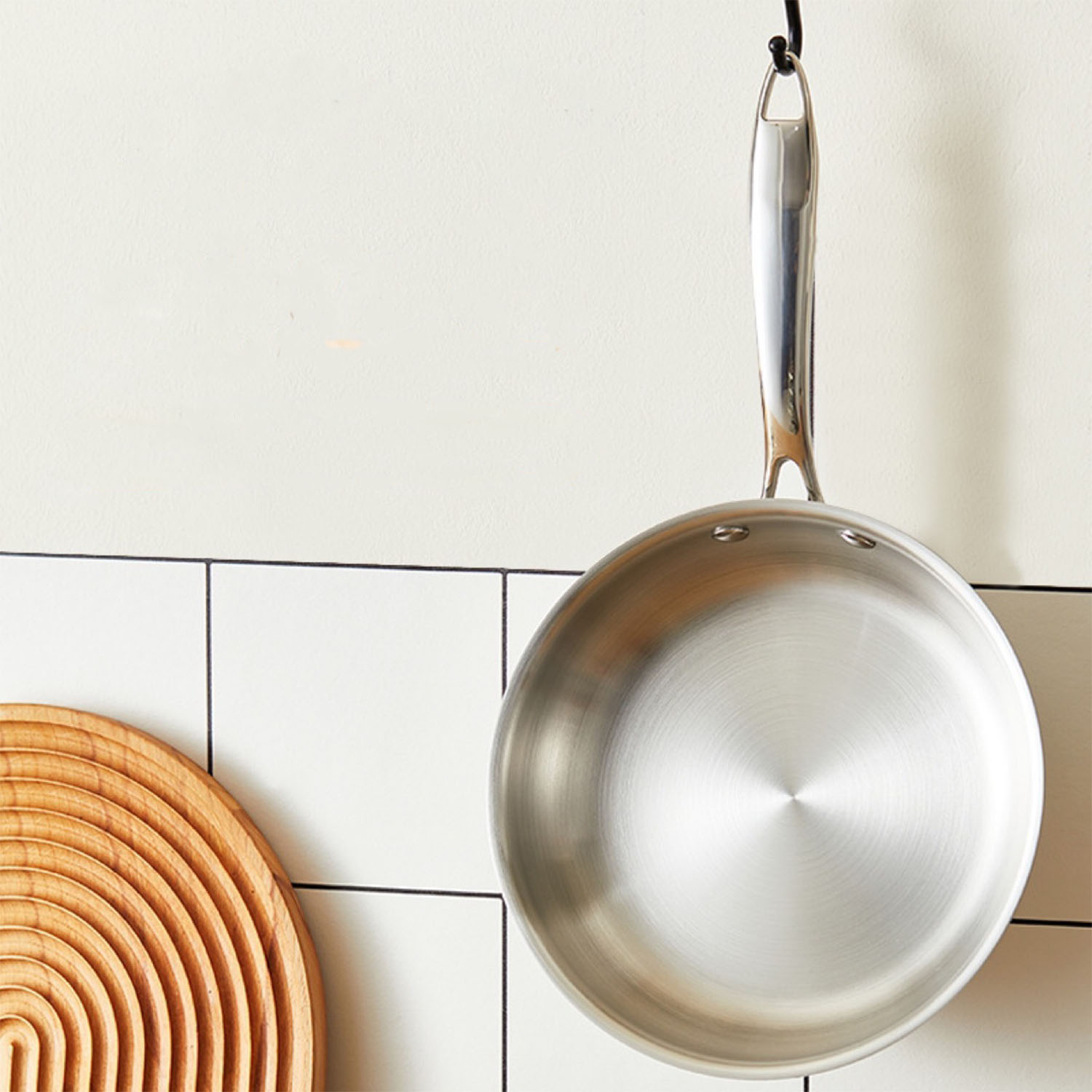 Tri-ply Stainless Steel Frying Pan Set Skillets Chef's Pans Induction Cookware 18cm-20cm-22cm