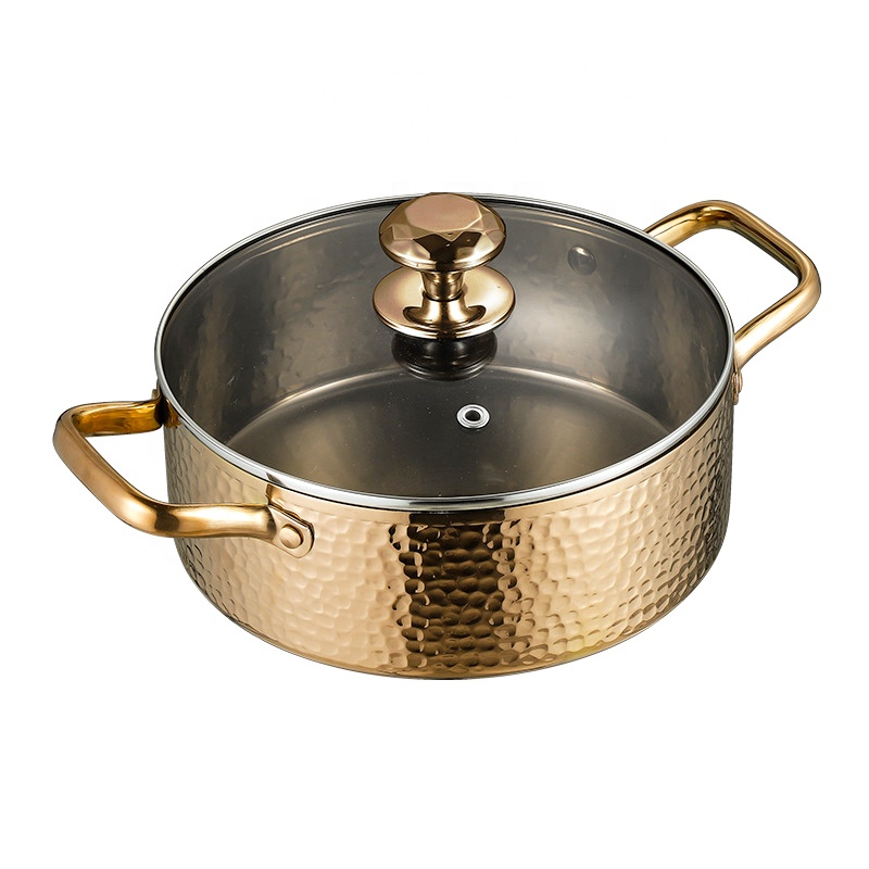 Luxury Triply Stainless Steel Hot Pot 30cm Non-Stick Dual Flavor Soup &amp; Stock Pots with Lid