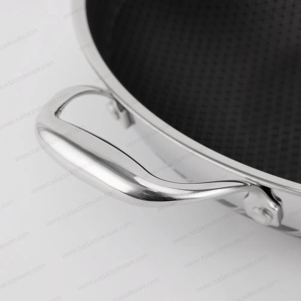 New Products High Quality Tri-Ply Stainless Steel Non-Stick Cookware with Honeycomb Coating
