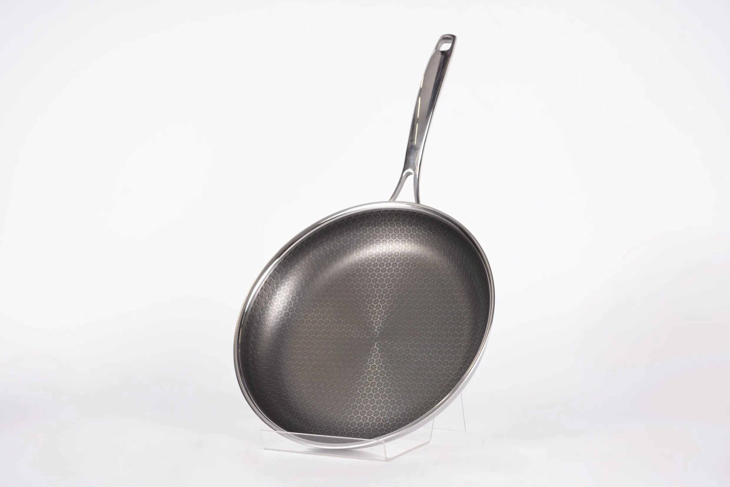 Best Seller Factory Wholesale Tri-Ply Non Stick Honeycomb Ceramic Coating Stainless Steel Cookware