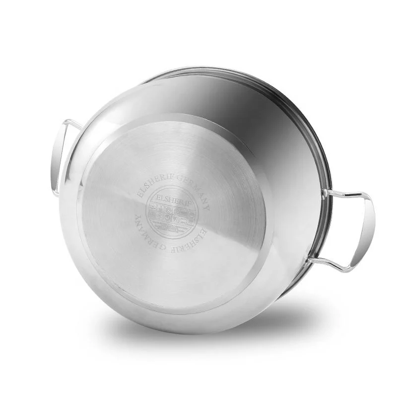 Five Sets Customized Modern Eco-Friendly Multi-specification Stainless Steel Kitchen Soup Pot Set Tableware Kitchen Supplies OEM