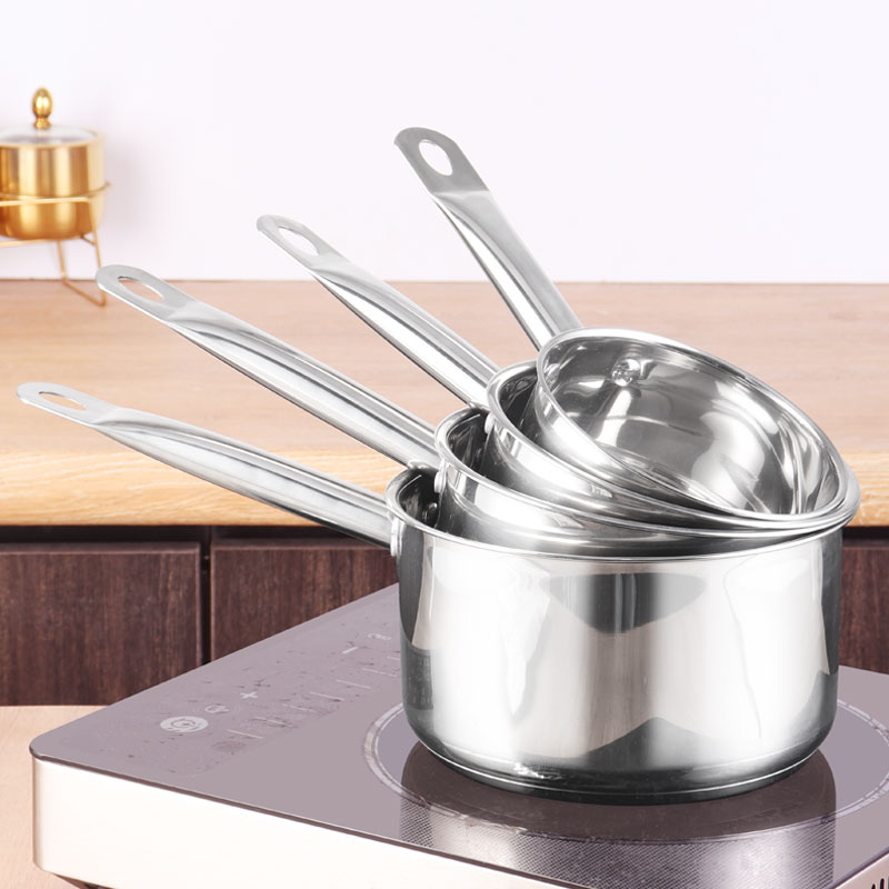 LECOS Multipurpose Commercial Kitchen Soup Warmer Boiler Saucepan Stainless Steel Boiling Milk Pot in Bulk