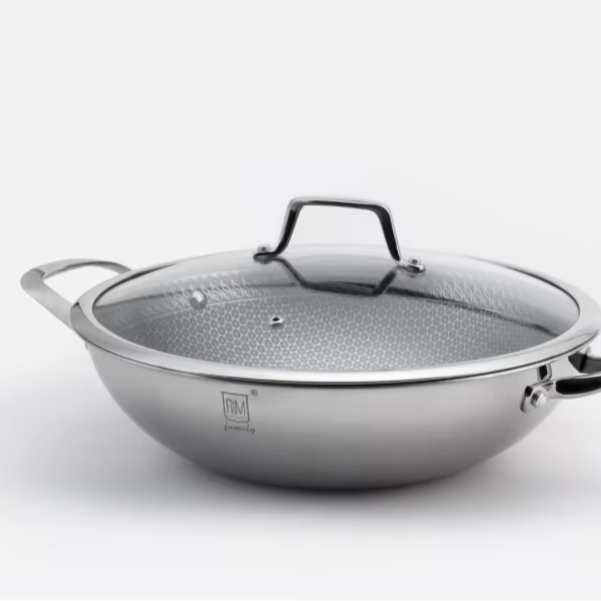 Premium Quality 304 Stainless Steel Woks for Stir-Fry Cooking Premium Utensils