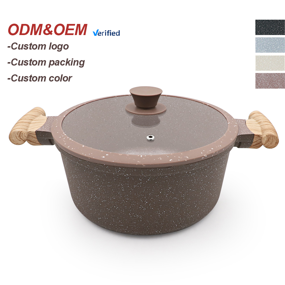 Kitchen Dutch Oven Casserole Induction Stew Soup Pot Cast Aluminum Cooking Pots Ceramic Non-Stick Coating