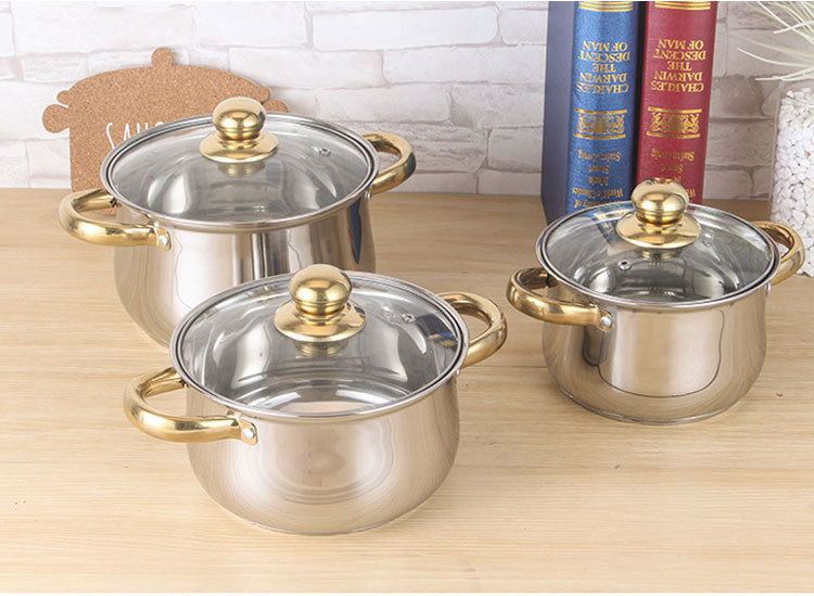 Stainless Steel 12-piece Pot Set Kitchen Cooking POTS and Pans Kitchen Cooking