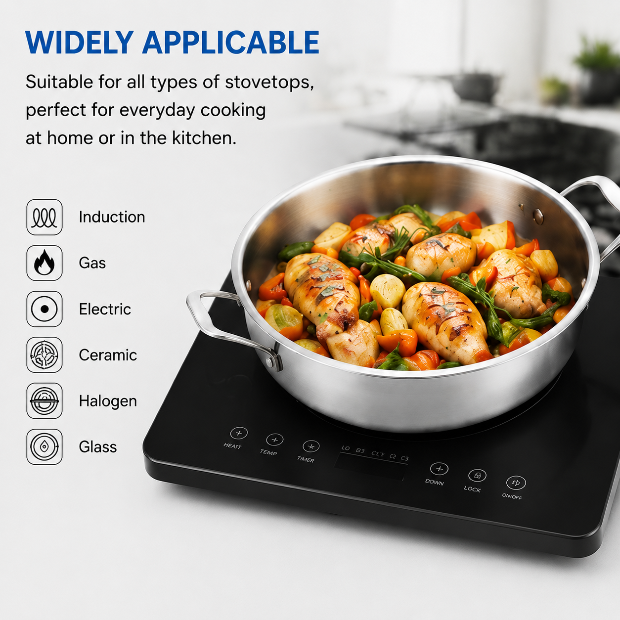 Factory New Arrival Tri-ply Stainless Steel Dutch Oven Cooking Pot Set Eco-Friendly Oven Safe Tempered Glass Lid Dishwasher Safe