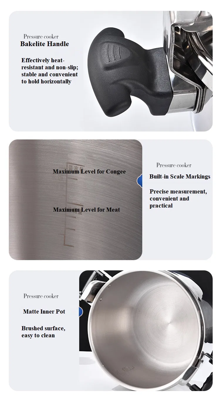 Home/Commercial 304 Stainless Steel Lid-Type Explosion-Proof Pressure Cooker