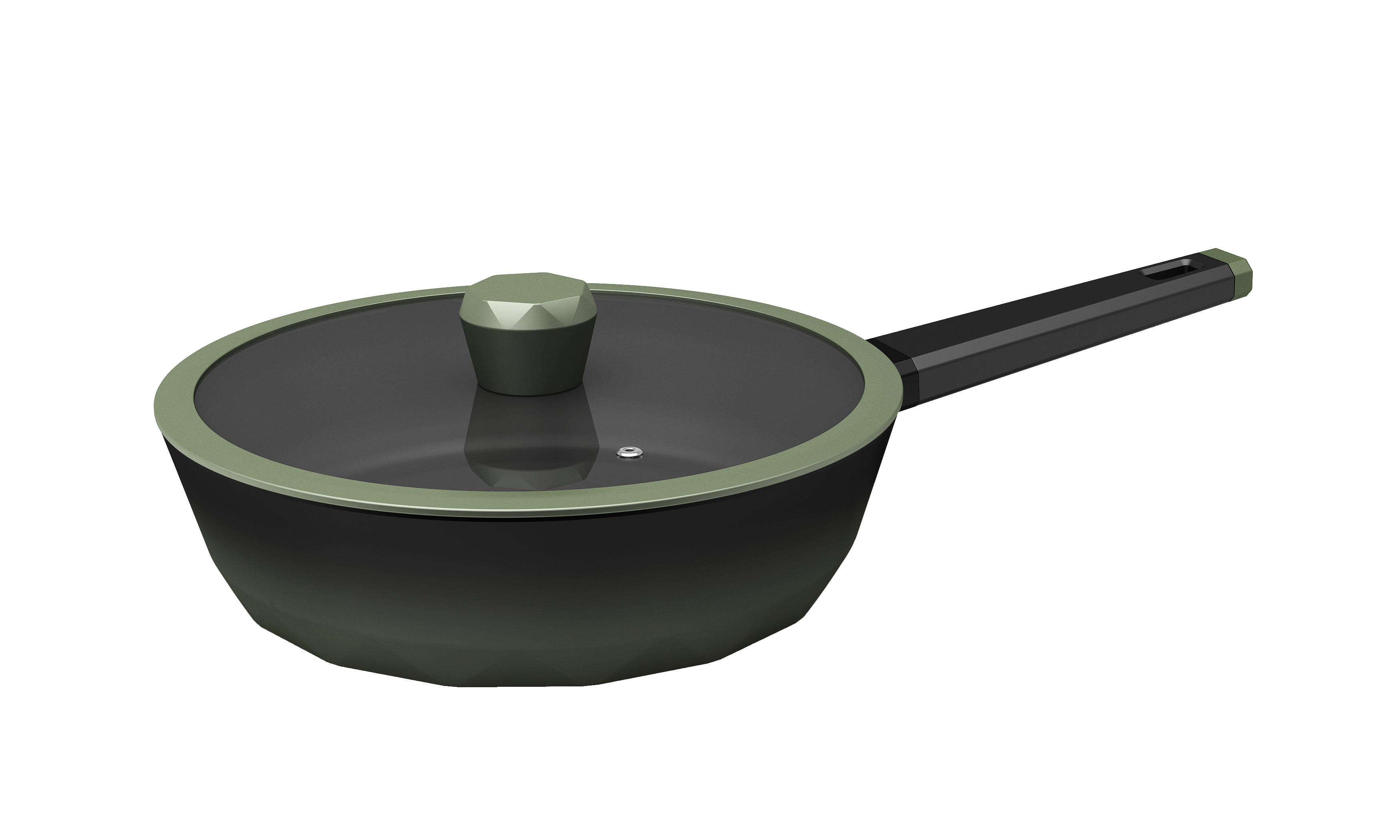 Diamond-Textured Non-Stick Cookware Set Durable Die-Cast Aluminum Body Premium Kitchen Pans with Stylish Design