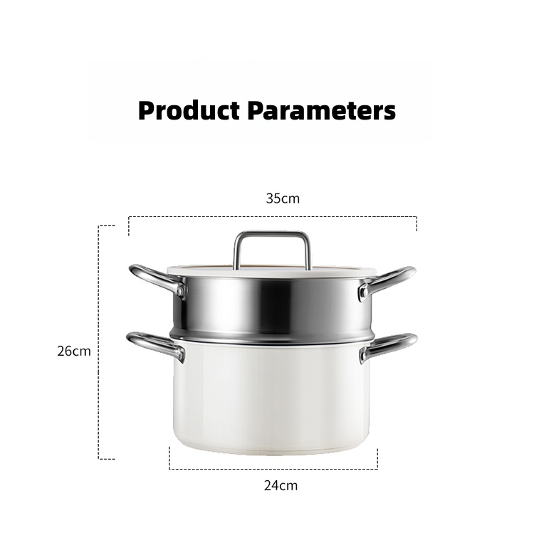 OEM 6L Capacity Multi-Purpose Retort Base Stainless Steel Double-wall Eco-friendly Steamer for All Stoves Gas/Natural Gas