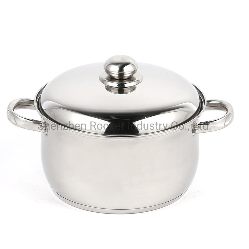 Metal Cover Stainless Steel Cookware Set Casserole Hot Pot