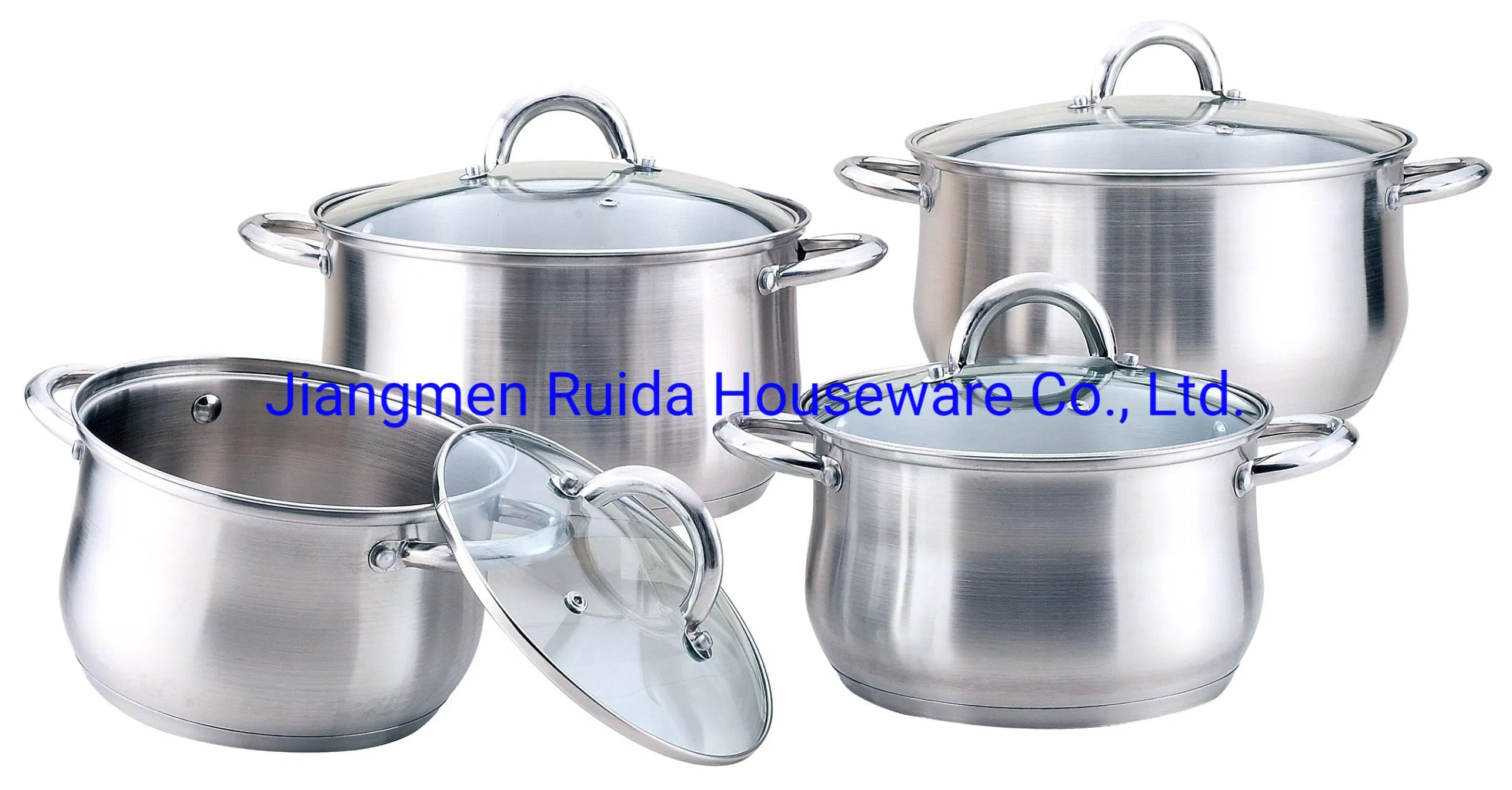 Food Grade 12PCS Stainless Steel Cookware Casserole Cooking Pot