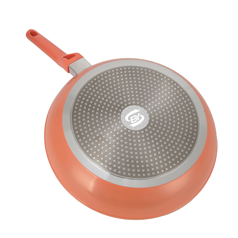 Commercial Deep Aluminum Frying Pan Set Non-Stick Marble Coating Induction Ready Cookware for Hotels and Restaurants