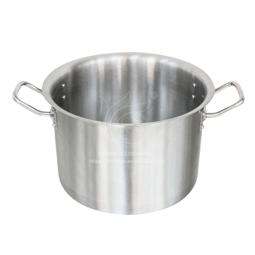 Classic Style Stainless Steel Cooking Pot Set Metal Stock Pots Custom OEM Stainless Steel Cookware