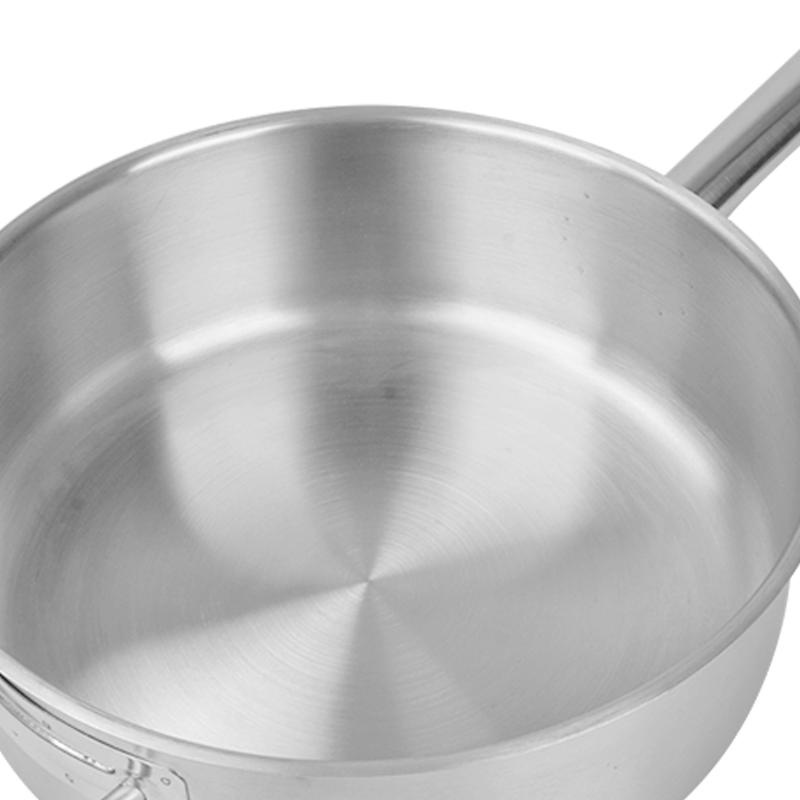 Factory High Quality Wide Base Stainless Steel Saute Pan for Frying Egg