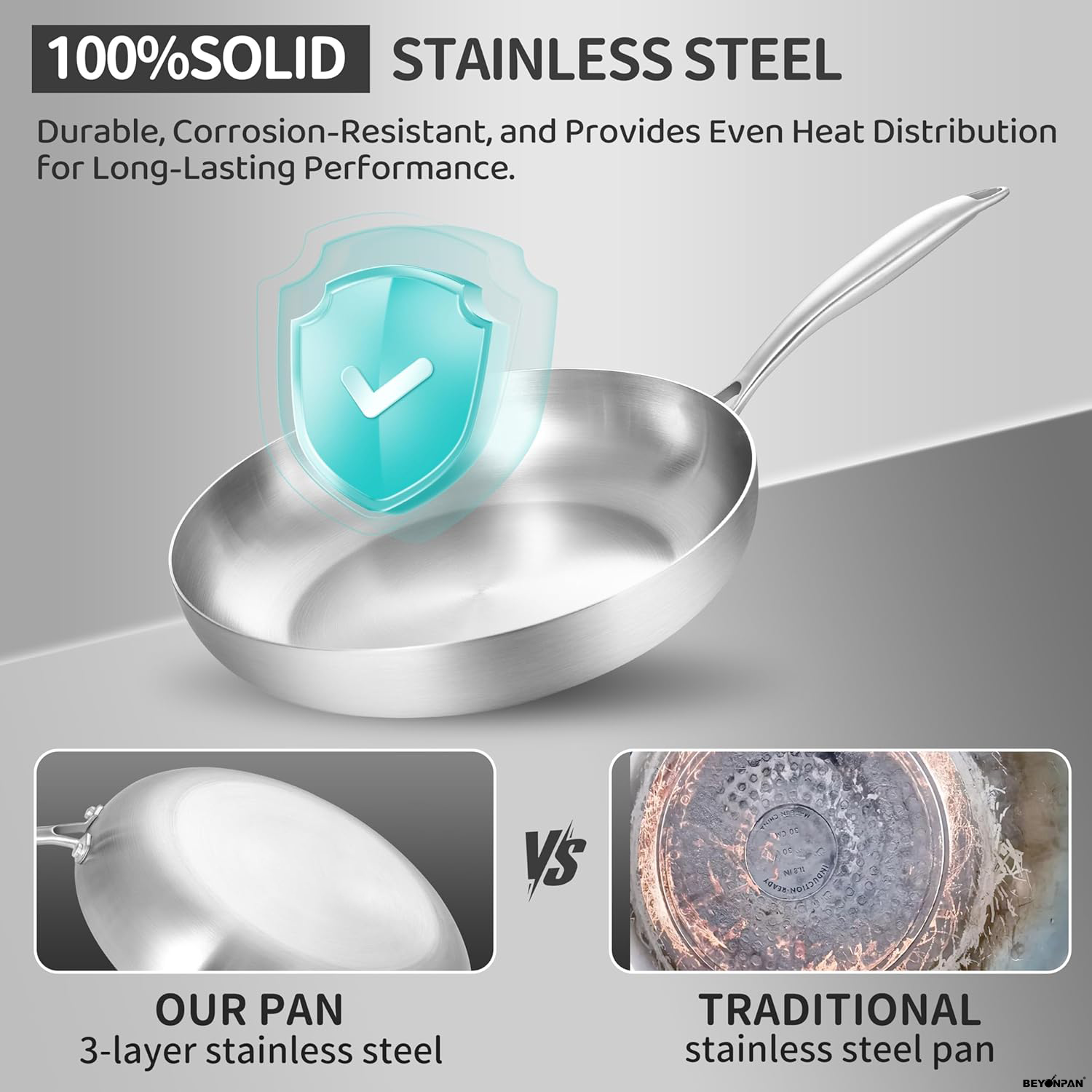 Stainless Steel Fry Pan Cookware