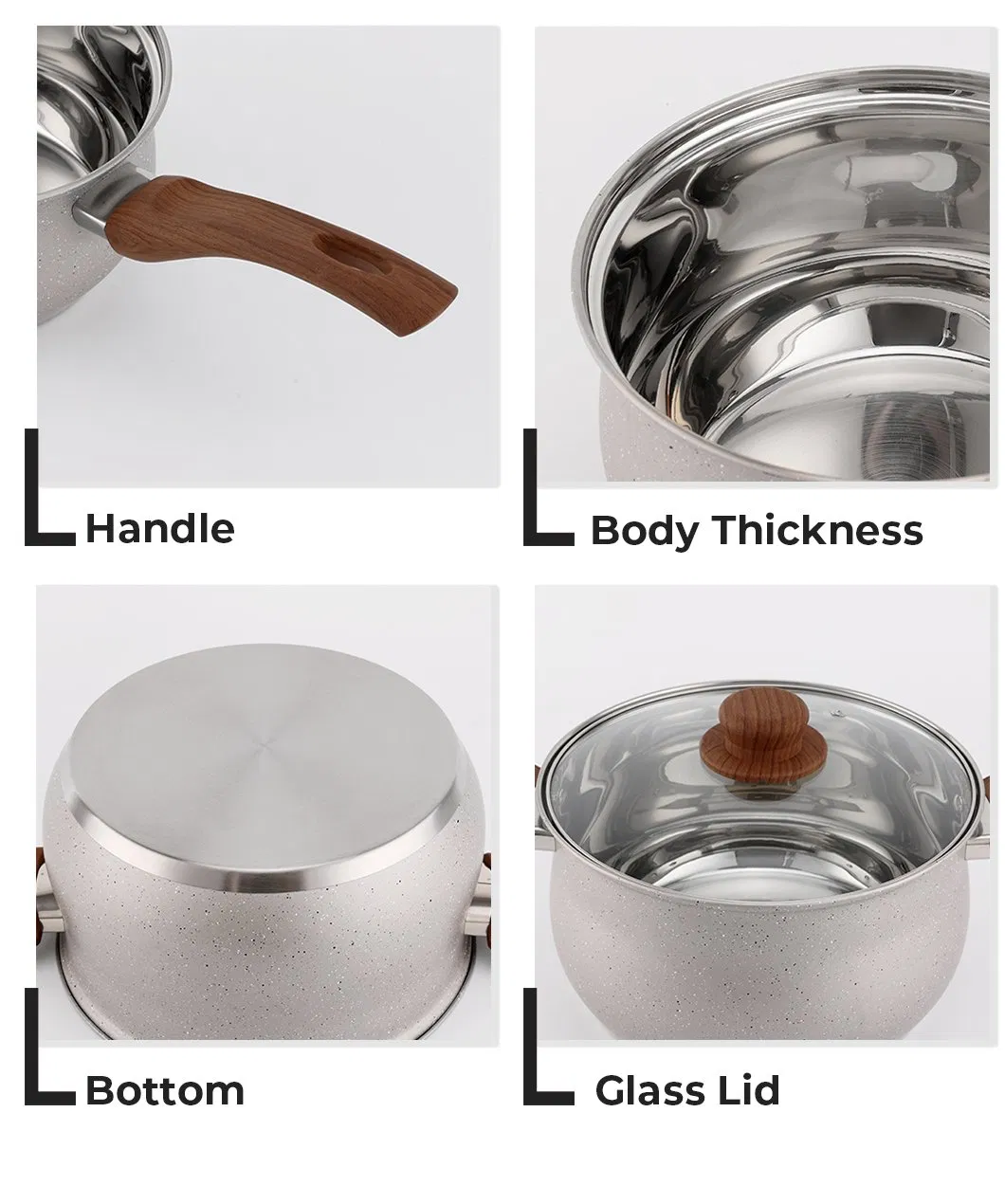 Nonstick Cookware-Set Pots Pans Lids and Kitchen-Storage Oven-Safe All Stovetops Compatible