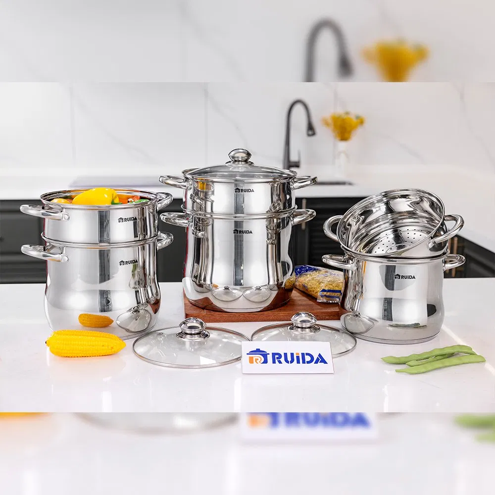 Wholesale Stainless Steel Pasta Pot Casserole Vegetable Basket Steamer Couscous Pot