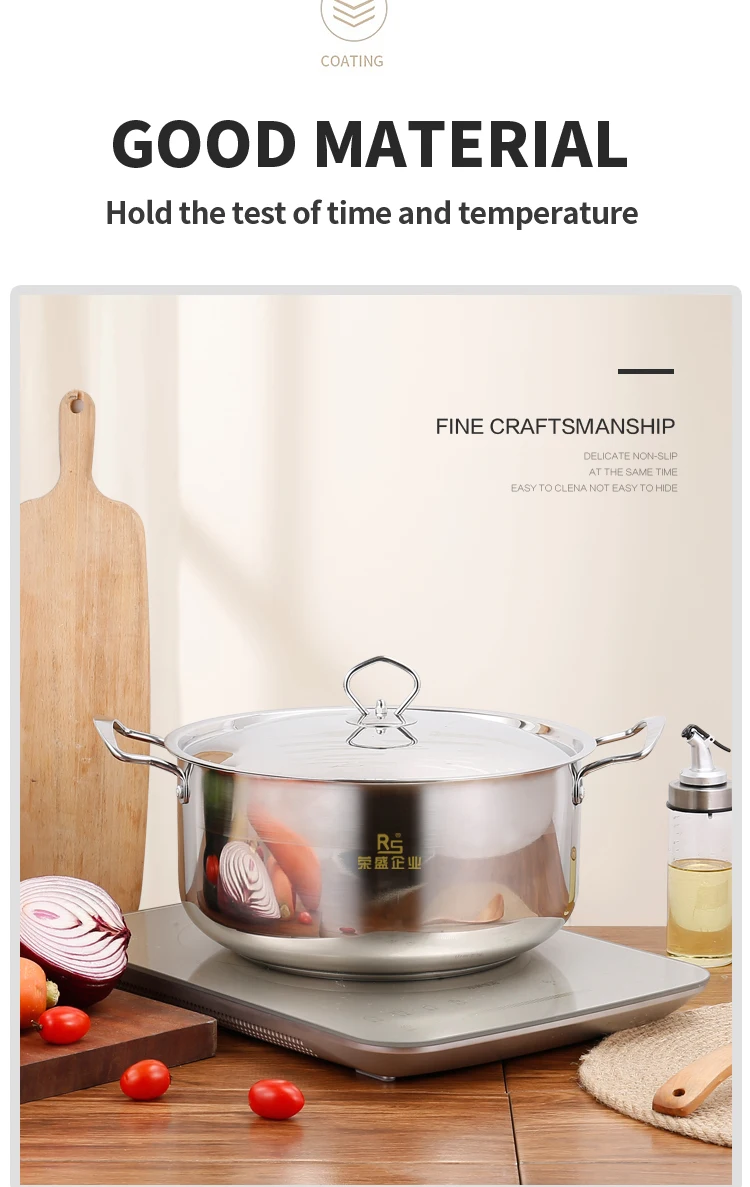Stainless Steel Kitchen Soup Pot Set Tableware