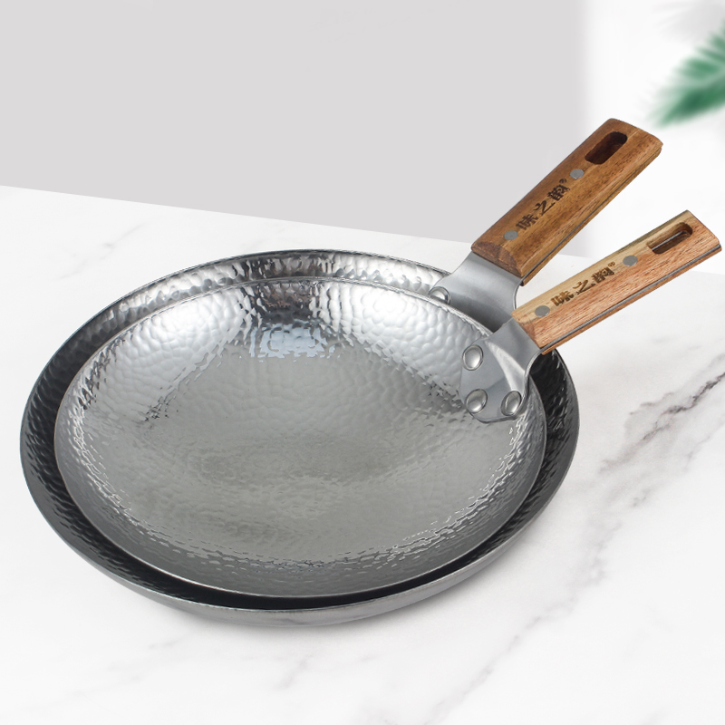 304 Stainless Steel Modern Single-handle Wok Commercial Restaurant Thickened Hot Pot Seafood Stir Fry Pan Alcohol/Gas Cooker