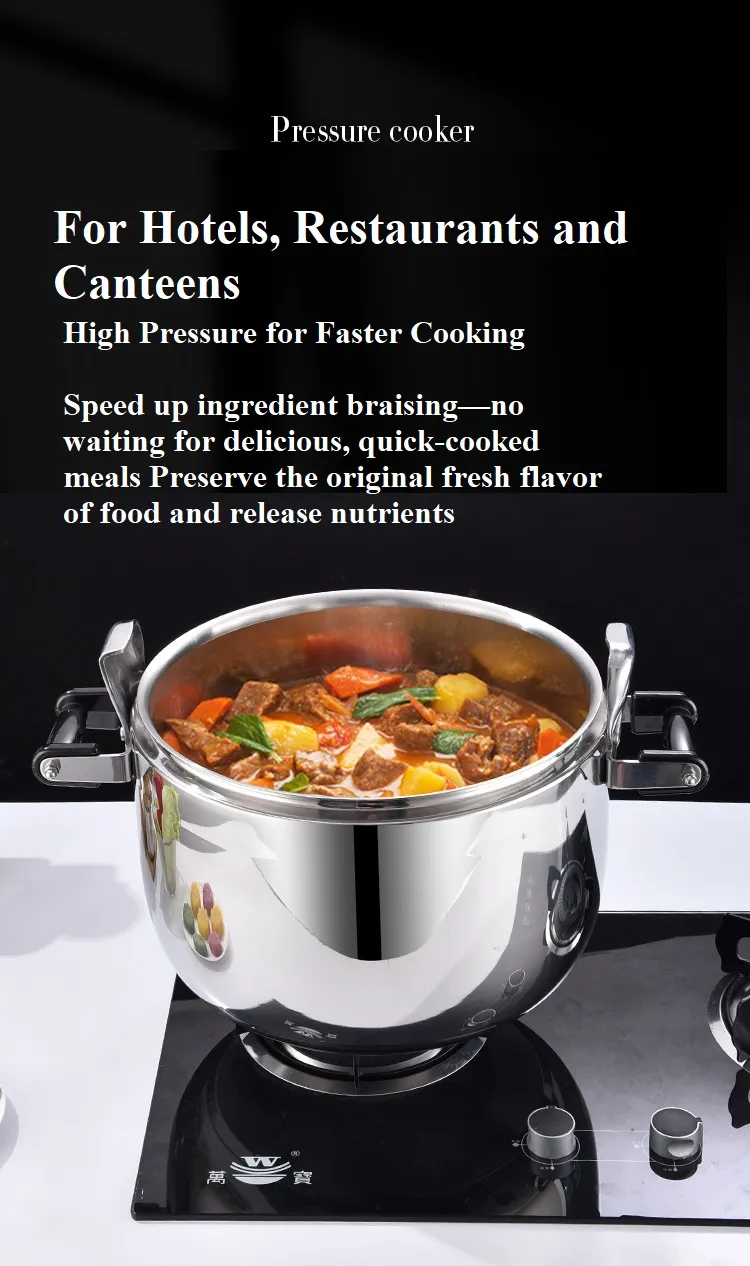 Home/Commercial 304 Stainless Steel Lid-Type Explosion-Proof Pressure Cooker
