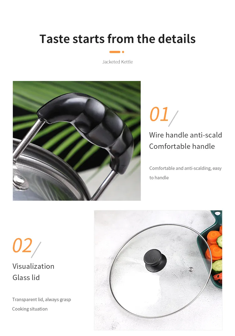 Wholesale Kitchenware Stainless Steel Cooking Pot Casserole Cookware Sets