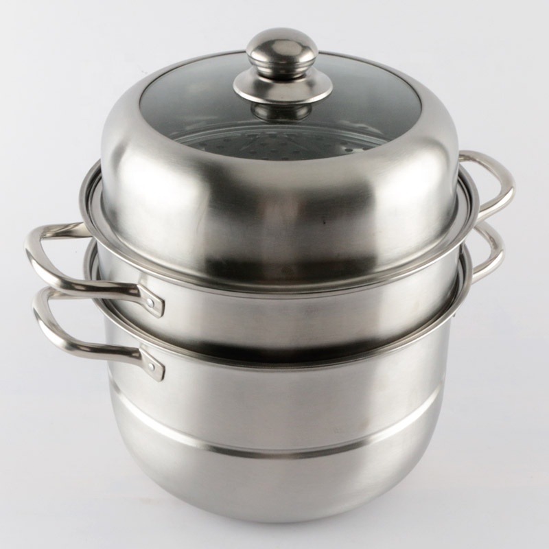 Multi-function 2Layer/3Layer Stainless Steel Stock Steamer Pot 28/30CM Couscous Pot Cooking Pot