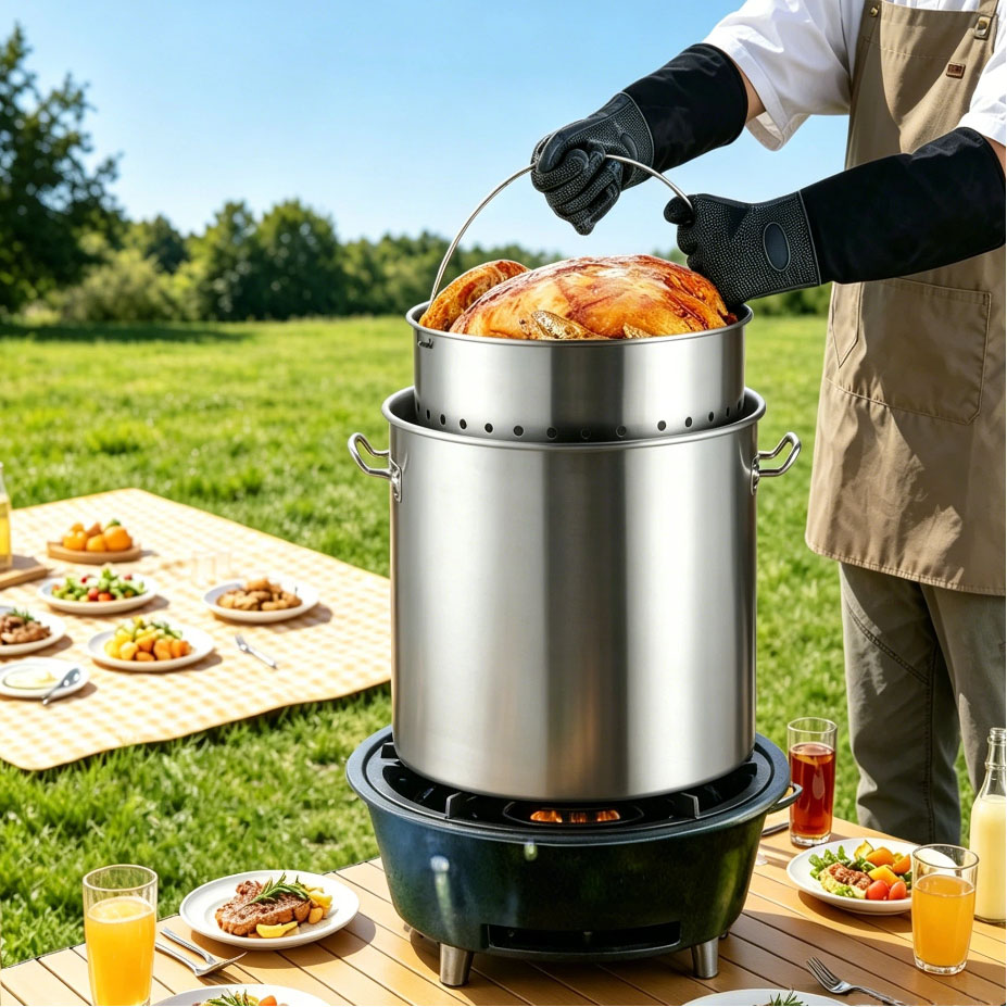 Steamer Pot with Paddle and Pasta Noodle Perforated Basket Food Grade 304 Stainless Steel Cookware Sets